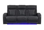 U8611 BLANCHE CHARCOAL POWER RECLINING SOFA WITH PHR AND LED