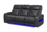 U8611 BLANCHE CHARCOAL POWER RECLINING SOFA WITH PHR AND LED - Image 2