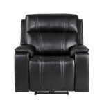 U8880 BLACK LEATHER POWER RECLINER
