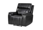 U8880 BLACK LEATHER POWER RECLINER - Image 2