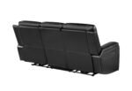 U8880 BLACK LEATHER POWER RECLINING SOFA - Image 4