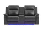 U8879 BLANCHE CHARCOAL PWR CON REC LS W/LED, GLOBAL SS & SUBWOOFER