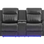 U8879 BLANCHE CHARCOAL PWR CON REC LS W/LED, GLOBAL SS & SUBWOOFER