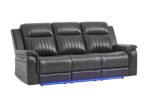 U8879 BLANCHE CHARCOAL PWR REC SOFA W/LED & GLOBAL SURROUND SYSTEM - Image 2