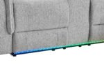 U8879 GREY 1 POWER PUSHBACK SECTIONAL WITH LED AND GLOBAL SS SPKR - Image 3