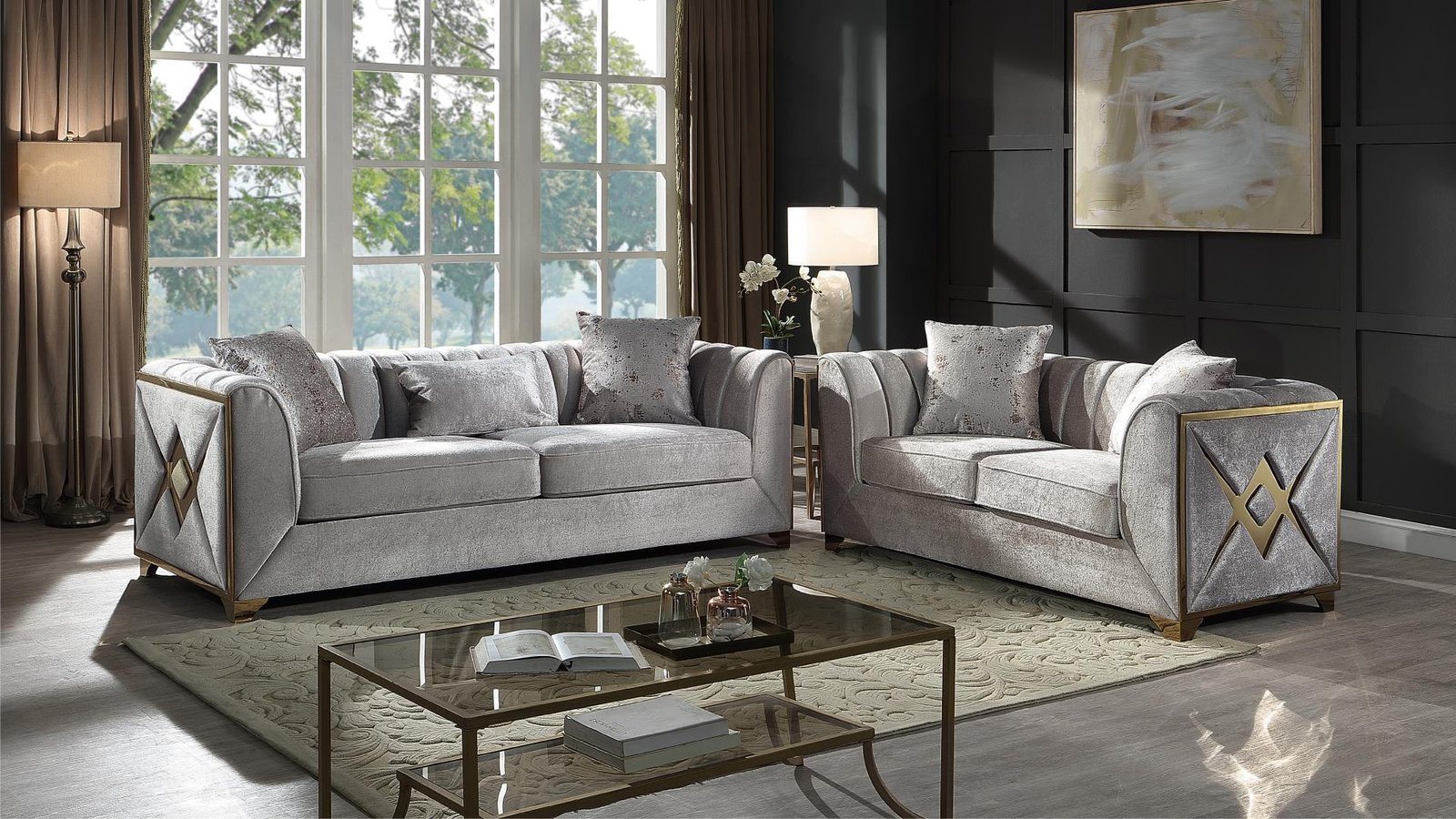 VALENCIA_CREAM_2PC_1500_975.jpg VELENCIA 2 PC Living Room Sets IN CREAM - Image 1