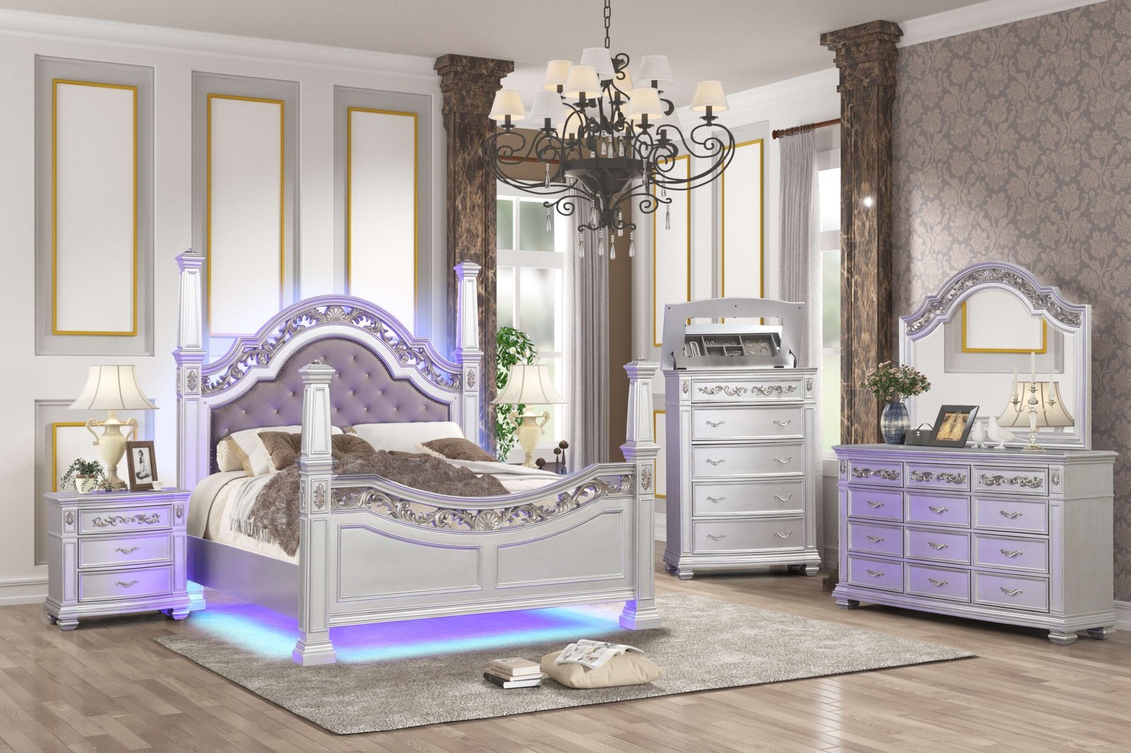 VALENTINA1748710096.jpg VALENTINA SILVER BEDROOM - Image 1