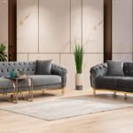 VANESSA 2 PC Living Room Sets IN GRAY - C