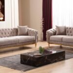 VANESSA 2 PC Living Room Sets IN TAUPE - C