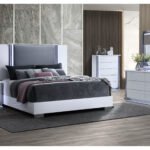 YLIME SMOOTH WHITE QUEEN BED GROUP