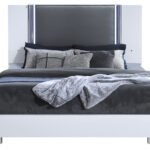 YLIME SMOOTH WHITE KING BED WITH LED FULLY SLATTED