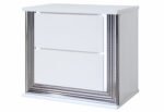 YLIME SMOOTH WHITE NIGHTSTAND WITH LED - Image 2