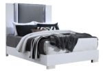 YLIME SMOOTH WHITE QUEEN BED WITH LED FULLY SLATTED - Image 2