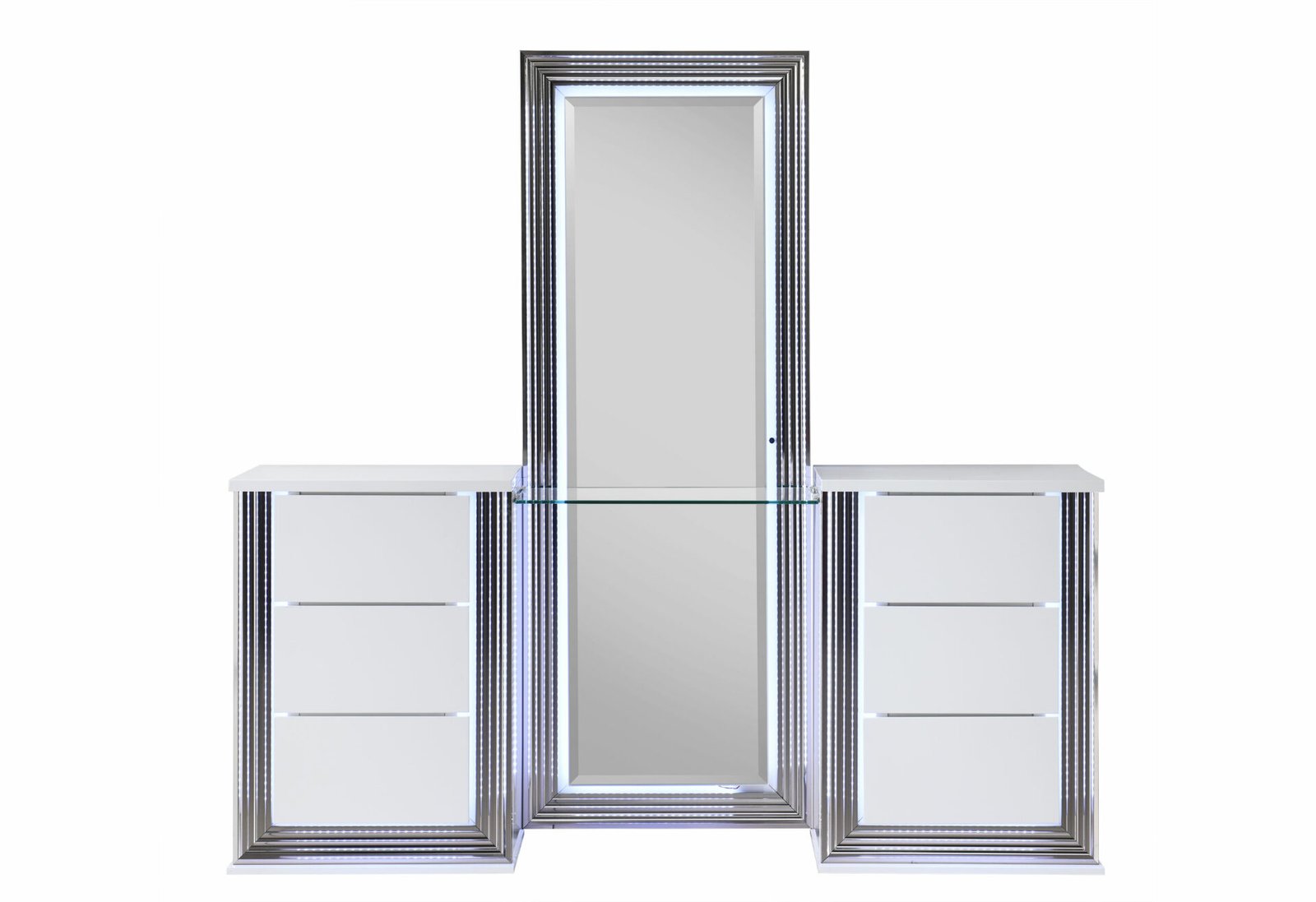 YLIME-SMOOTH-WHITE-VANITY.jpg YLIME SMOOTH WHITE VANITY WITH LED - Image 1