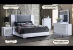 YLIME SMOOTH WHITE KING BED GROUP FULLY SLATTED - Image 4