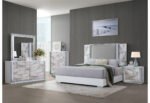 YLIME WHITE MARBLE CHEST WITH LED - Image 3