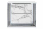 YLIME WHITE MARBLE KING BED GROUP - Image 7