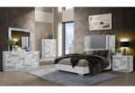 YLIME WHITE MARBLE MIRROR WITH LED - Image 3