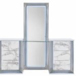 YLIME WHITE MARBLE VANITY WITH LED