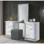 YLIME WHITE MARBLE VANITY SET