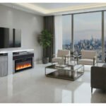ZORO GREY 76″ ENTERTAINMENT UNIT WITH BLUETOOTH SPEAKER