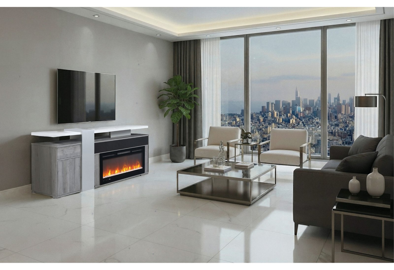 ZORO-CORRECT-VIEW.jpg ZORO GREY 76″ ENTERTAINMENT UNIT WITH BLUETOOTH SPEAKER - Image 1