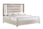 ZAMBRANO WHITE KING BED WITH LED - Image 2