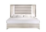 ZAMBRANO WHITE KING BED WITH LED