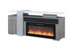 ZORO GREY 76″ ENTERTAINMENT UNIT WITH BLUETOOTH SPEAKER - Image 2