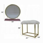 Adao Vanity Mirror & Stool - Image 2