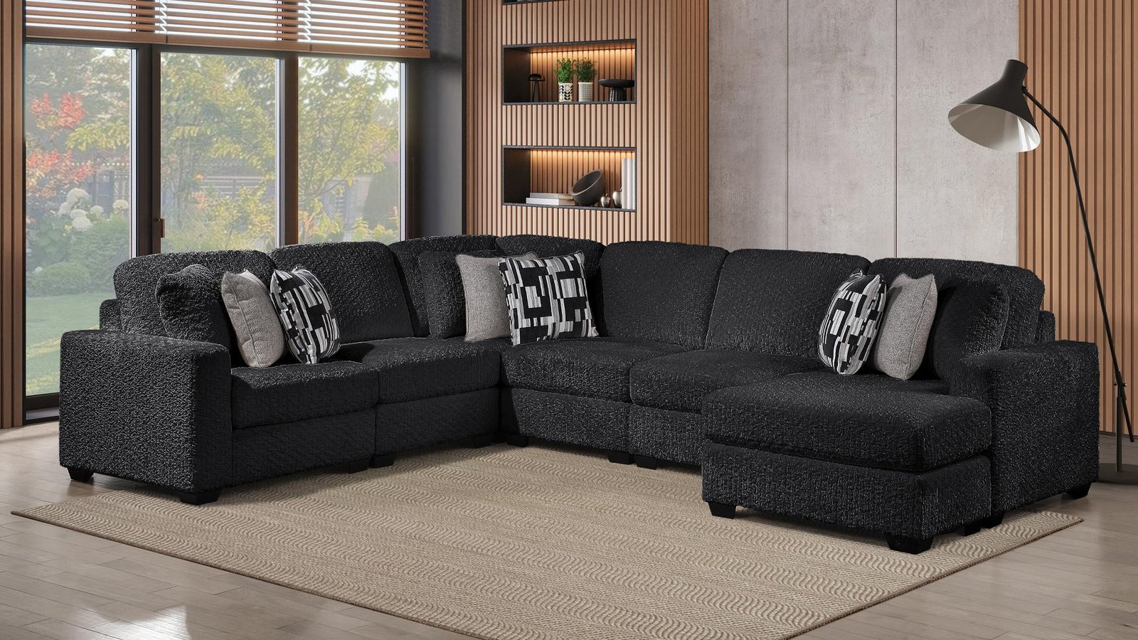 b_12_1500_975.jpg MAXWELL SECTIONAL IN BLACK - Image 1