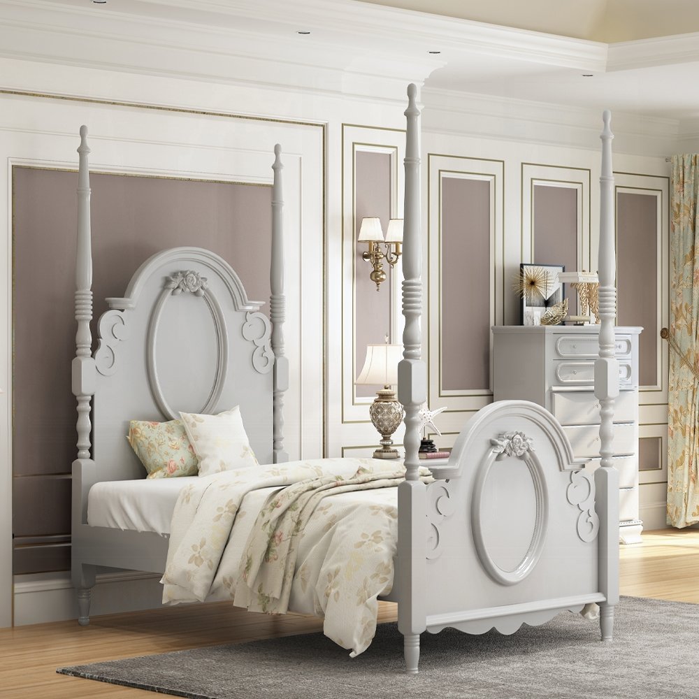 bd02203f_5.jpg Flora Full Bed W/Poster - Image 1