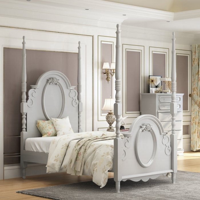 bd02204t_5.jpg Flora Twin Bed W/Poster - Image 1
