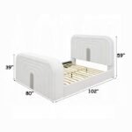 Shelyn EK Bed w/LED, TV Cabinet, Fireplace & Bluetooth - Image 2