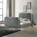 Kana Eastern King Bed w/LED, Fireplace & TV Stand - Image 3