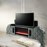 Kana Eastern King Bed w/LED, Fireplace & TV Stand - Image 5