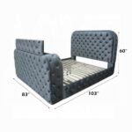 Kana Eastern King Bed w/LED, Fireplace & TV Stand - Image 6