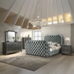 Kana Eastern King Bed w/LED, Fireplace & TV Stand - Image 2