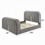 Shelyn EK Bed w/LED, TV Stand, Fireplace & Bluetooth - Image 8