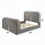 Shelyn Queen Bed w/Led, TV Stand, Fireplace & Bluetooth - Image 2