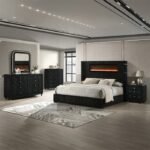 Garner EK Bed w/Fireplace, LED, Reading Light, Speaker, Bluetooth & USB - Image 3