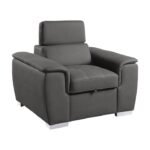 8228GY-1 Chair with Pull-out Ottoman