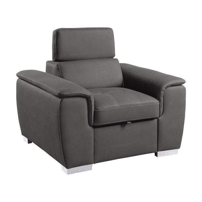 dda5959954994604b042daa3bb0626b2.jpg 8228GY-1 Chair with Pull-out Ottoman - Image 1