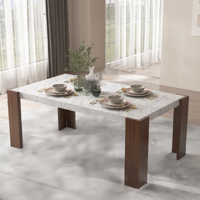 dn02157_5.jpg Hettie Dining Table W/Engineeed Stone Top - Image 1