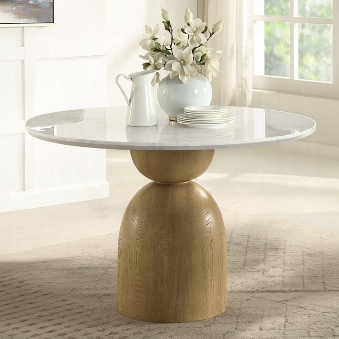 dn02390.jpg Kala Round Dining Table w/Marble Top - Image 1