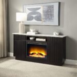 Jaramillo Server w/Natural Marble Top & Fireplace
