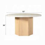 Qwin Round Dining Table W/Marble Top - Image 2