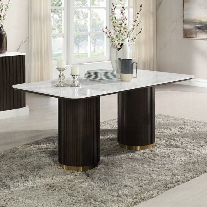 dn03940.jpg Clayten Dining Table w/Marble Top - Image 1