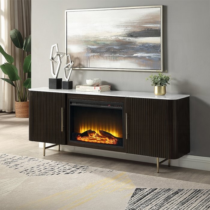 dn03944.jpg Clayten Server w/Marble Top & Fireplace - Image 1