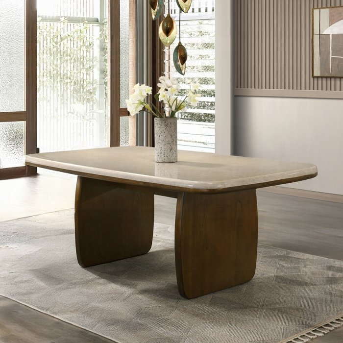 dn04665.jpg Kasha Dining Table w/Natural Marble Top - Image 1